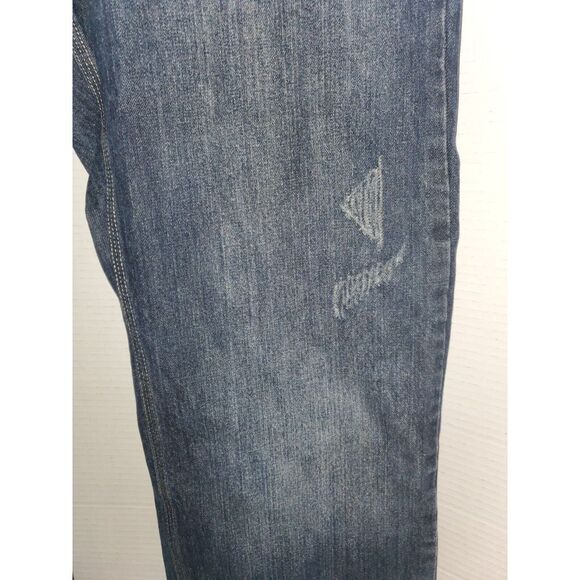 Nostic Jeans  Skater‎ Y2K Baggy Wide Leg Flap Pocket Embroidered Hip Hop Logo - Picture 3 of 9